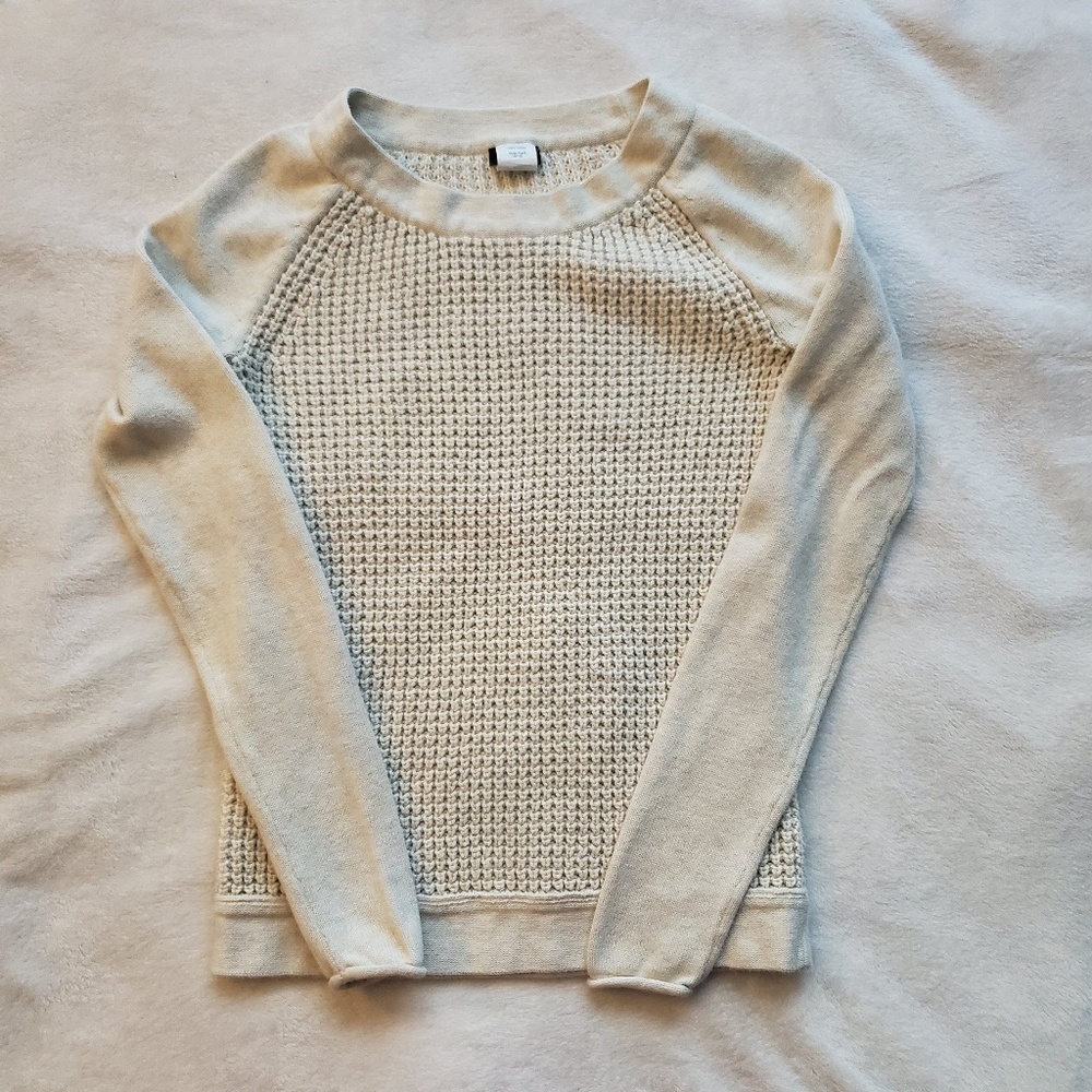 J. Crew Waffle Knit Long Sleeved Top Sz XXS